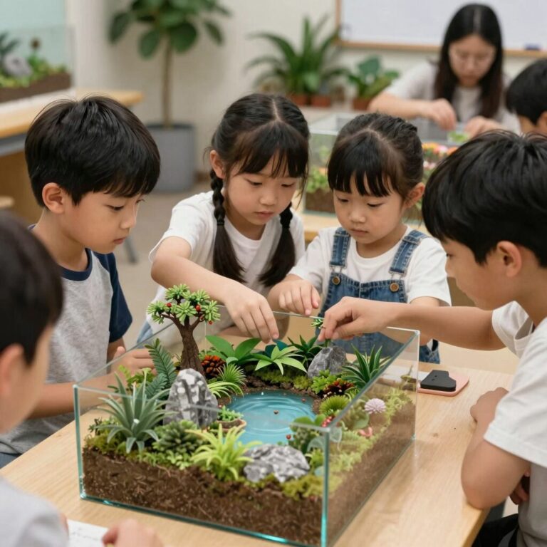 어린이가 테라리움을 만들며 역사를 배우는 가족 체험 프로그램