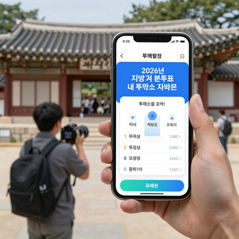 2026년 지방선거 본투표 내 투표소 찾기 서비스 모바일 화면