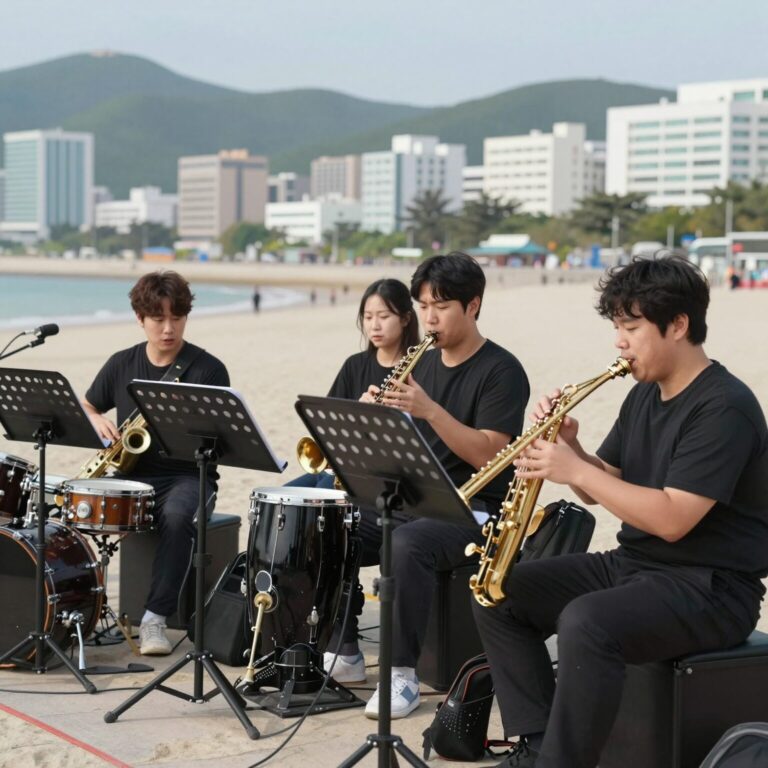 와이키키 브라더스 영화 속 밴드 연주 장면
