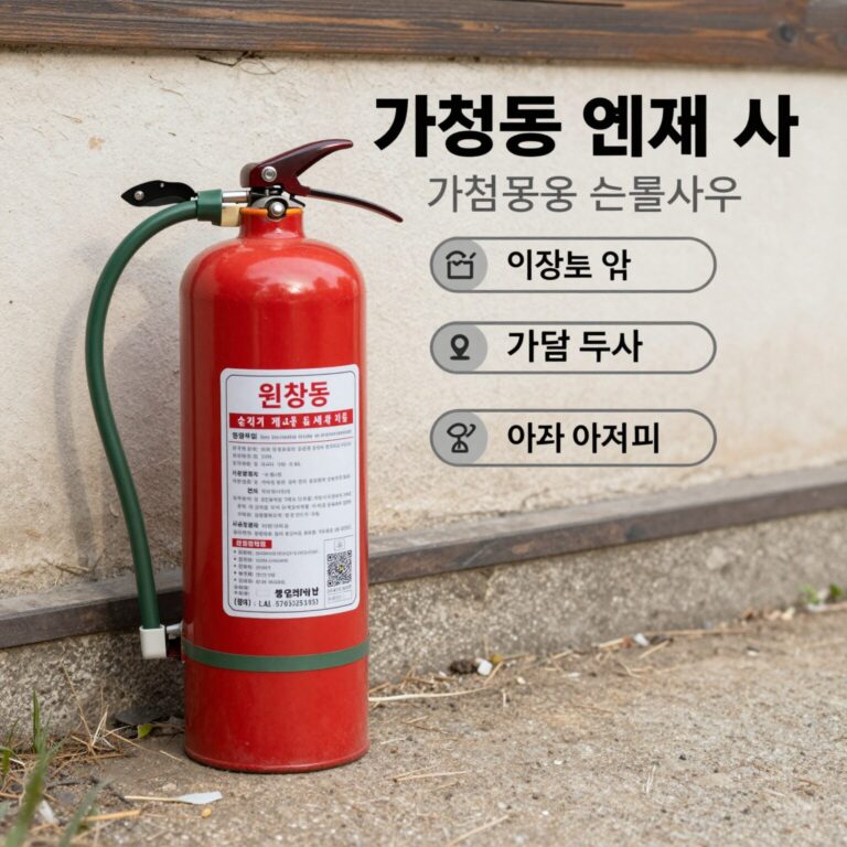 원창동 화재 예방을 위한 가정용 소화기 설치 위치와 사용법 설명 이미지