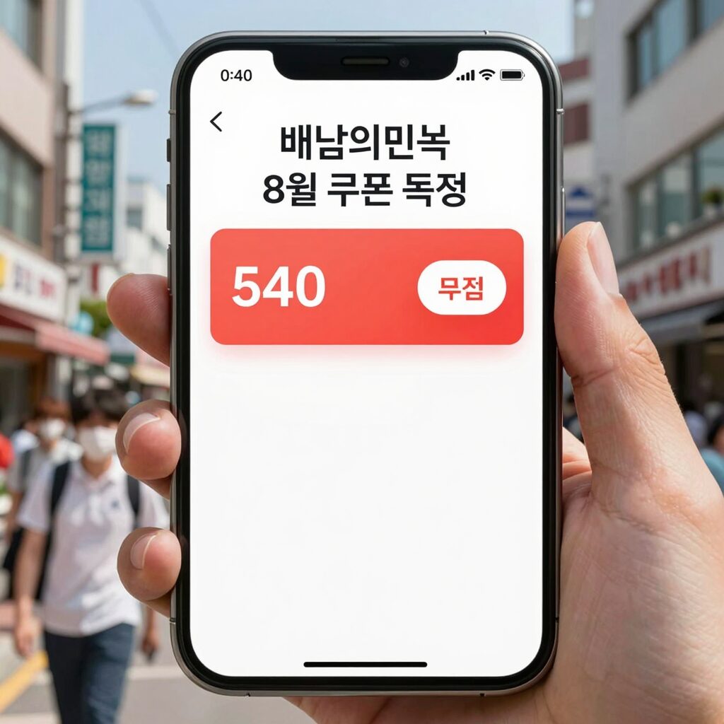 배달의민족 8월 쿠폰 목록 화면
