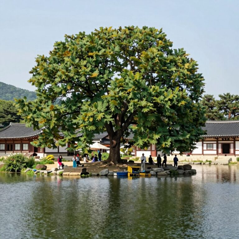 담양 명옥헌 원림 연못과 배롱나무 풍경
