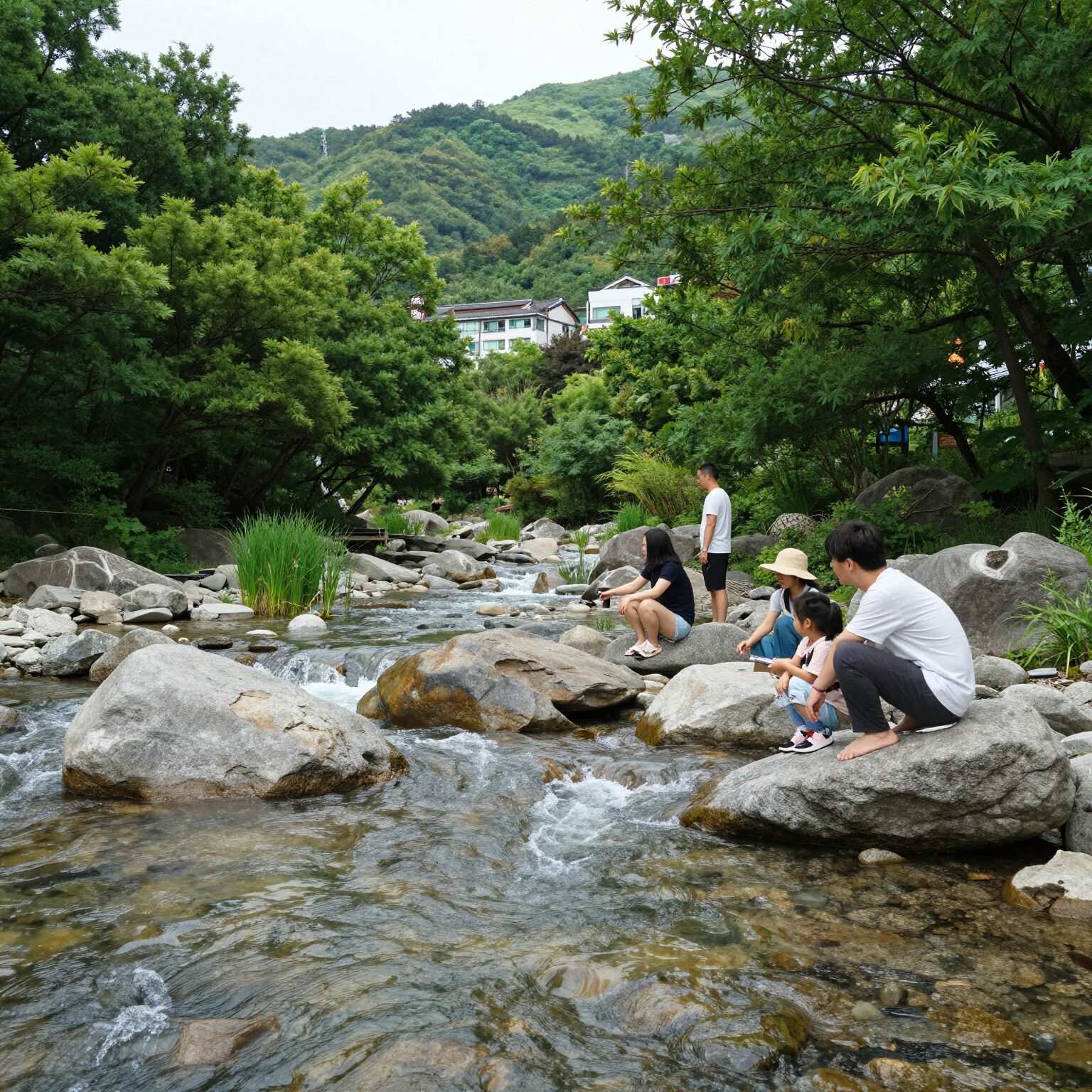 성주 포천계곡 맑은 물과 숲 풍경 여름 피서지