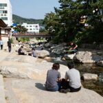 화순 동가리계곡 평상 무료 취사 불가 변화 화순 동가리계곡 평상 그늘과 계곡 전경