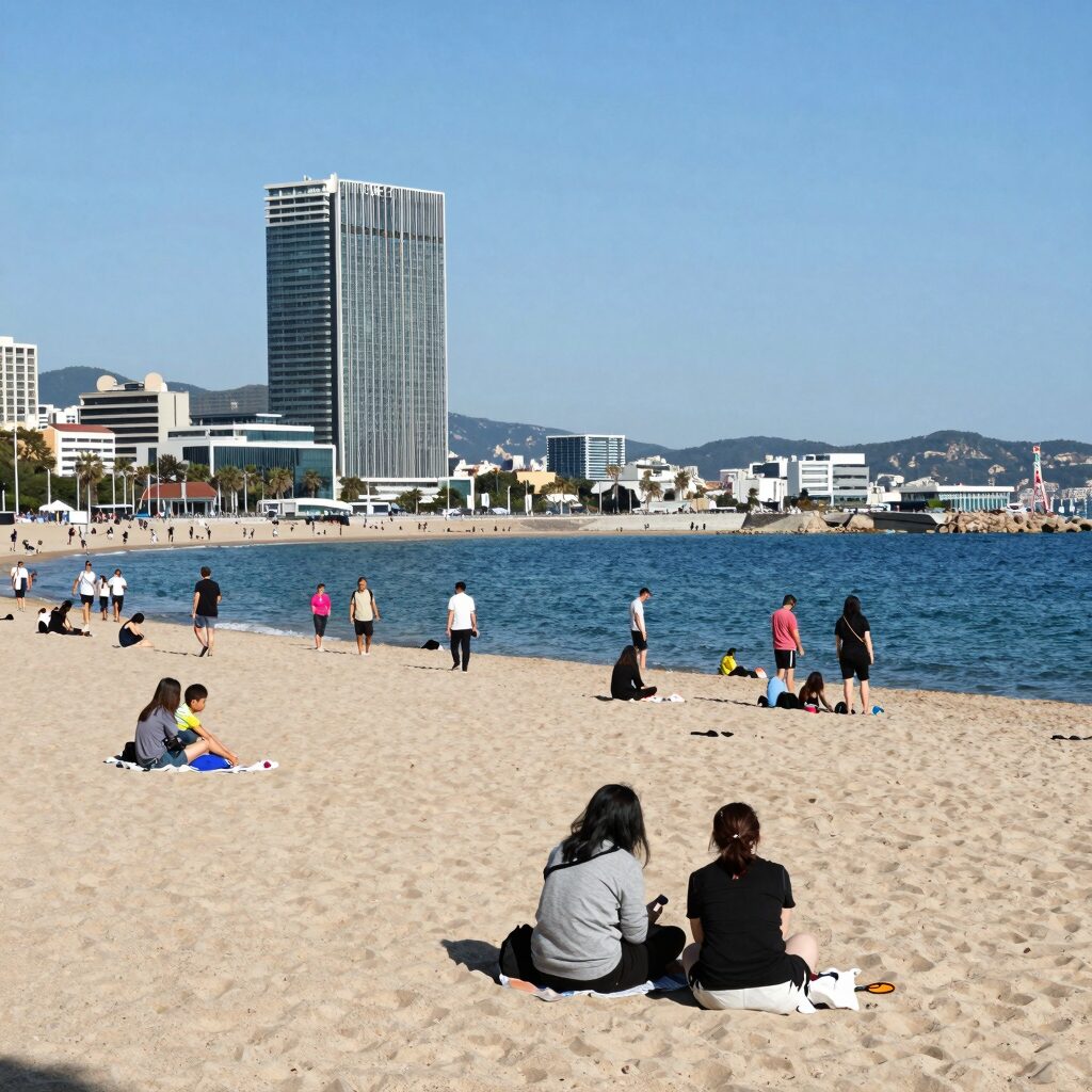 스페인 바르셀로나 9월 해변 날씨와 여유로운 오후