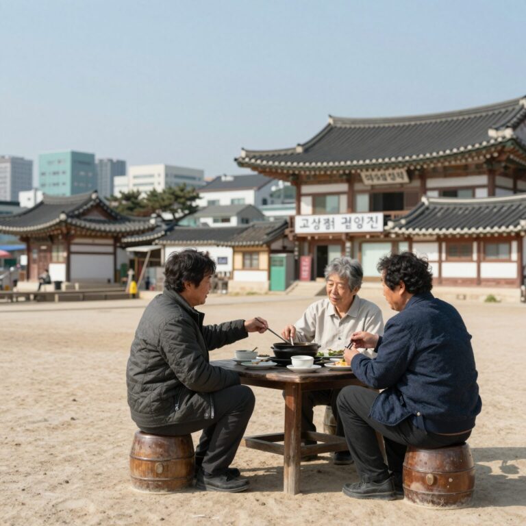 고성 부부횟집 모둠회와 함께한 풍경