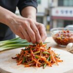 부드러운 간장 가지볶음 만들기 간장 가지볶음 재료 손질과 양념장 사진