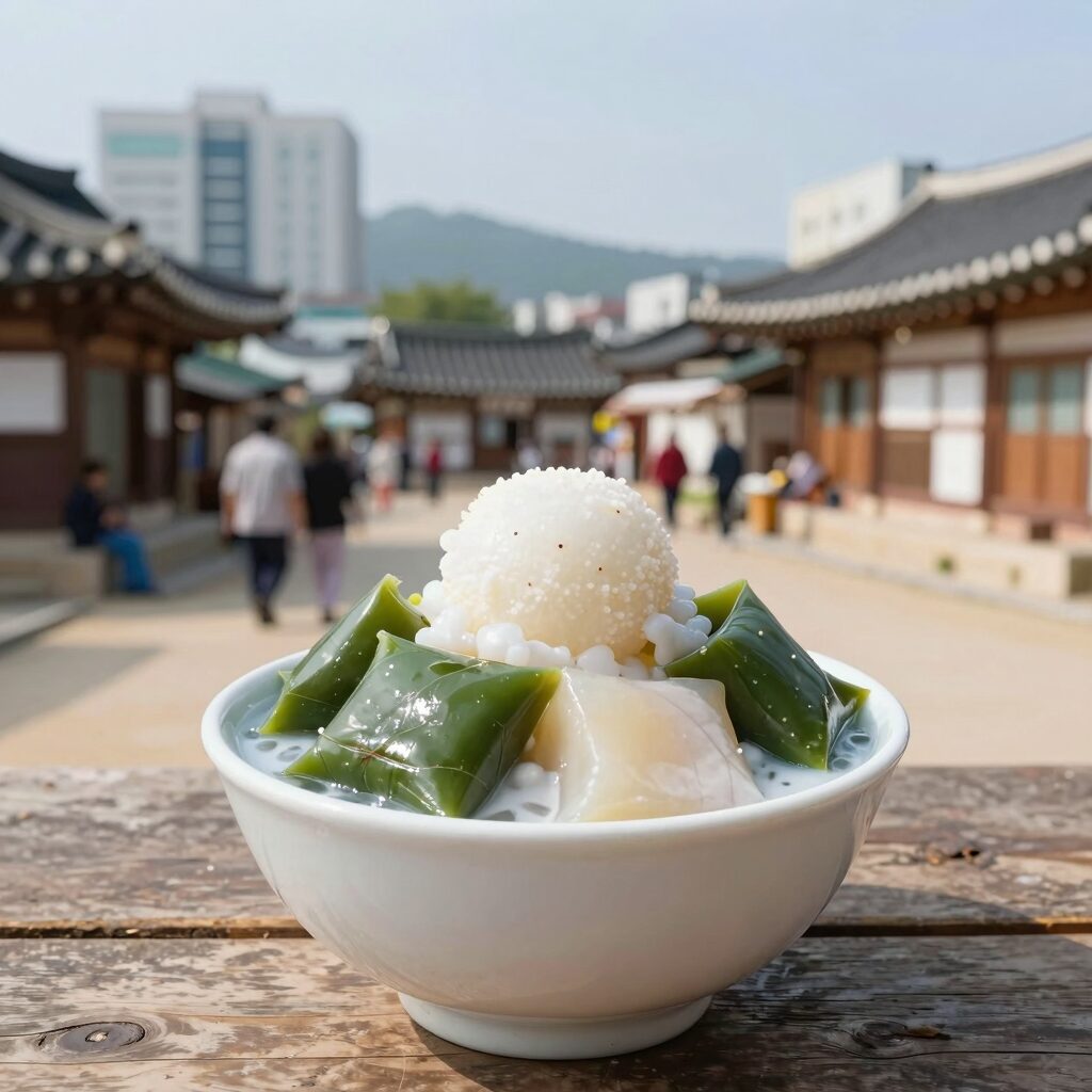 팥이야기에서 즐기는 옛날 팥빙수 한 그릇