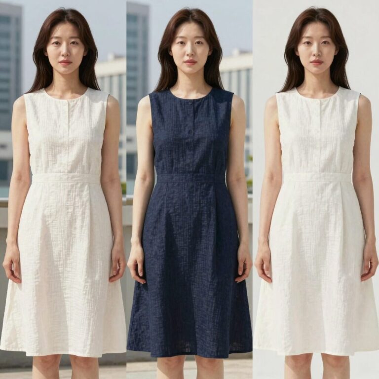 50대 여성 77-88 사이즈 여름 원피스 모음 모달 인견 카라 린넨 스타일