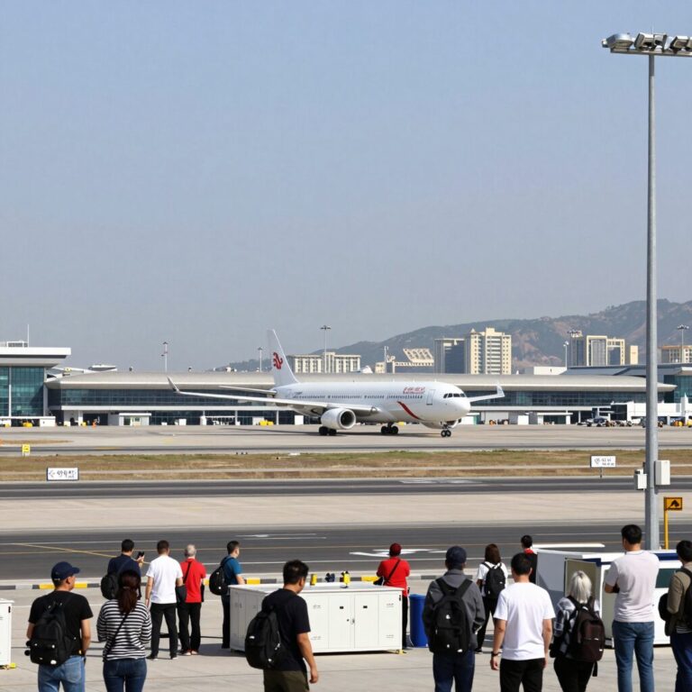 요르단 아카바 국제공항 전경과 항구 시설