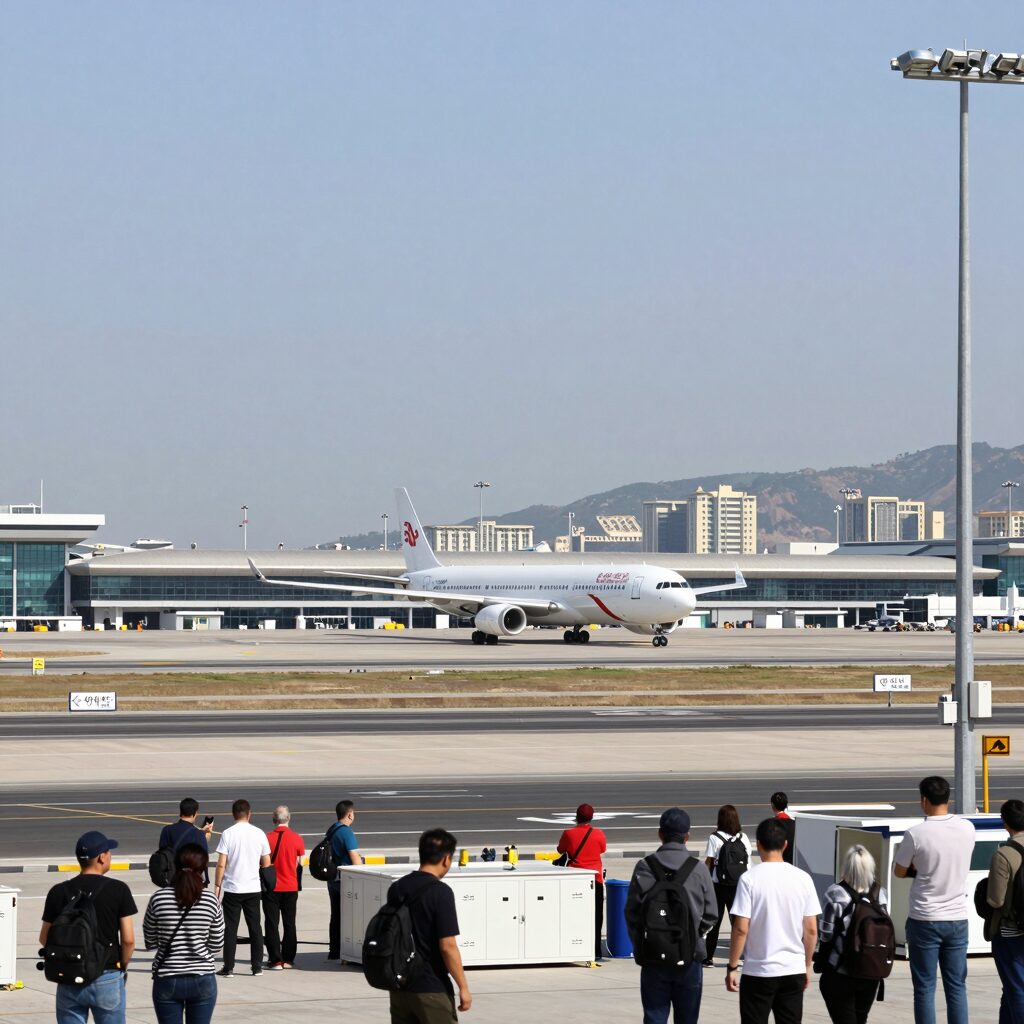 요르단 아카바 국제공항 전경과 항구 시설