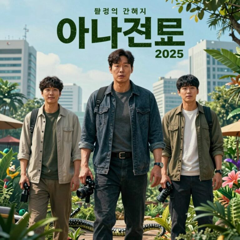 아나콘다 2025 영화 포스터 잭블랙 폴러드 정글 배경