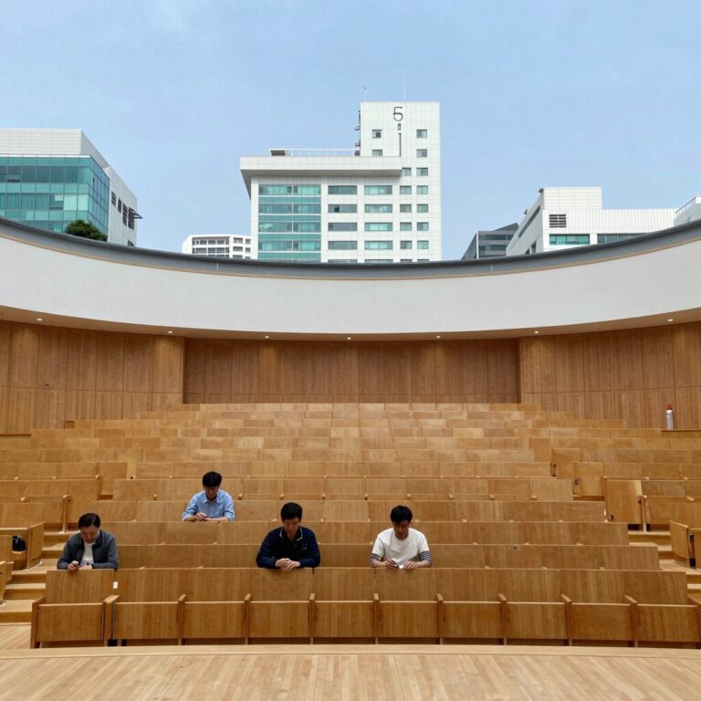 전주 아리랑하우스 내부 클래식한 인테리어와 넓은 좌석