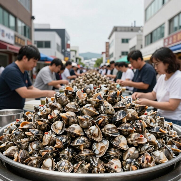 8월 제철 횟감 농어회와 전복회 접시