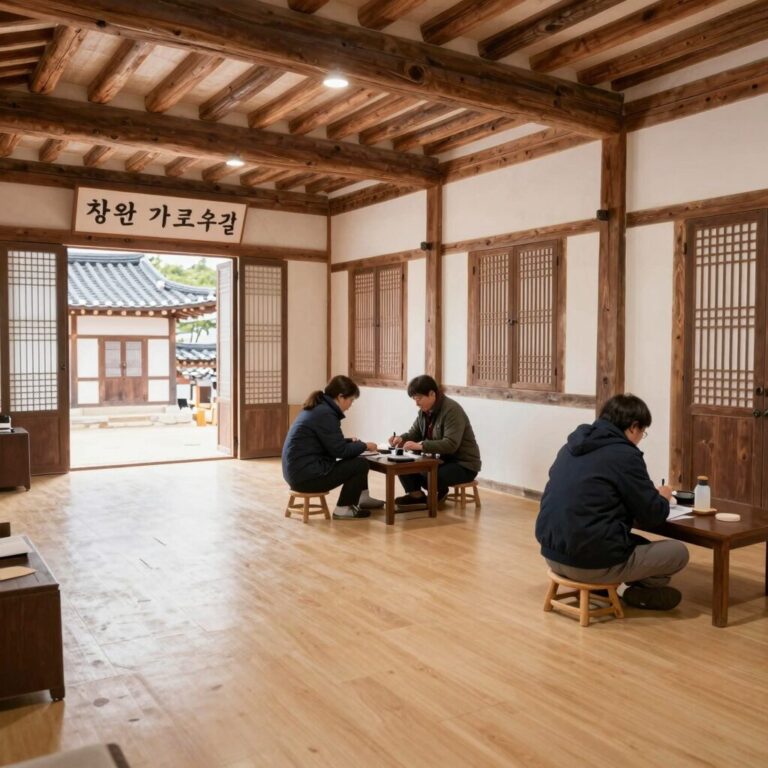 창원 가로수길 백제13월 매장 내부 한옥 인테리어 깔끔한 분위기