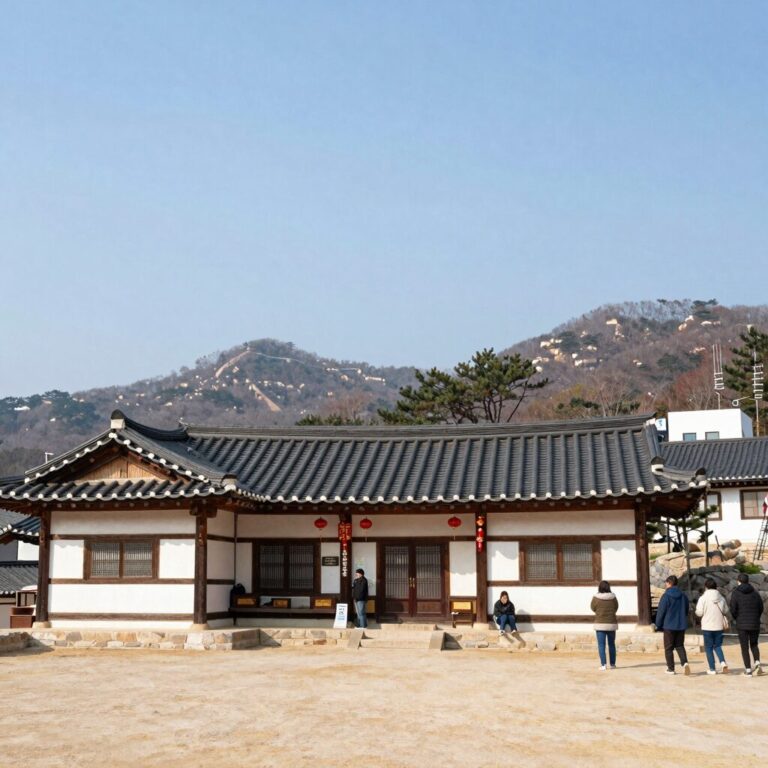 뱀사골 계곡이 보이는 펜션 전경 사진