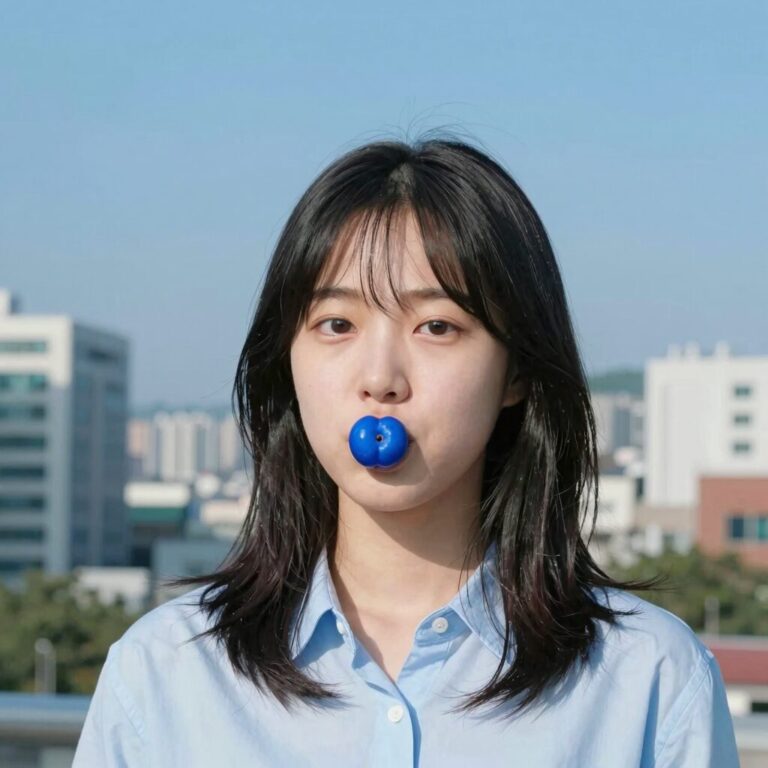 파란색 나시를 입은 사람의 꿈해몽 이미지