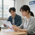 간이과세자 일반과세자 전환 부가세 신고 완벽 정리 개인사업자가 부가세 신고 서류를 확인하며 홈택스와 이지샵을 비교하는 모습