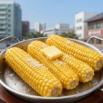 버터구이 옥수수 만드는 법 바삭하게 굽는 꿀팁 버터구이 옥수수 완성 사진 접시에 담긴 모습