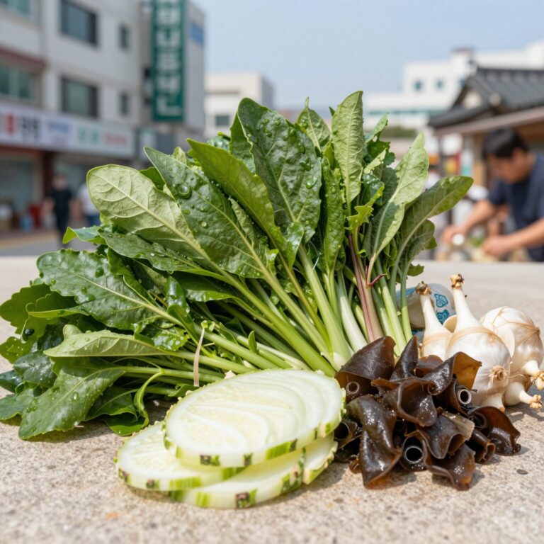 초복 몸보신 요리 낙지연포탕의 신선한 재료들