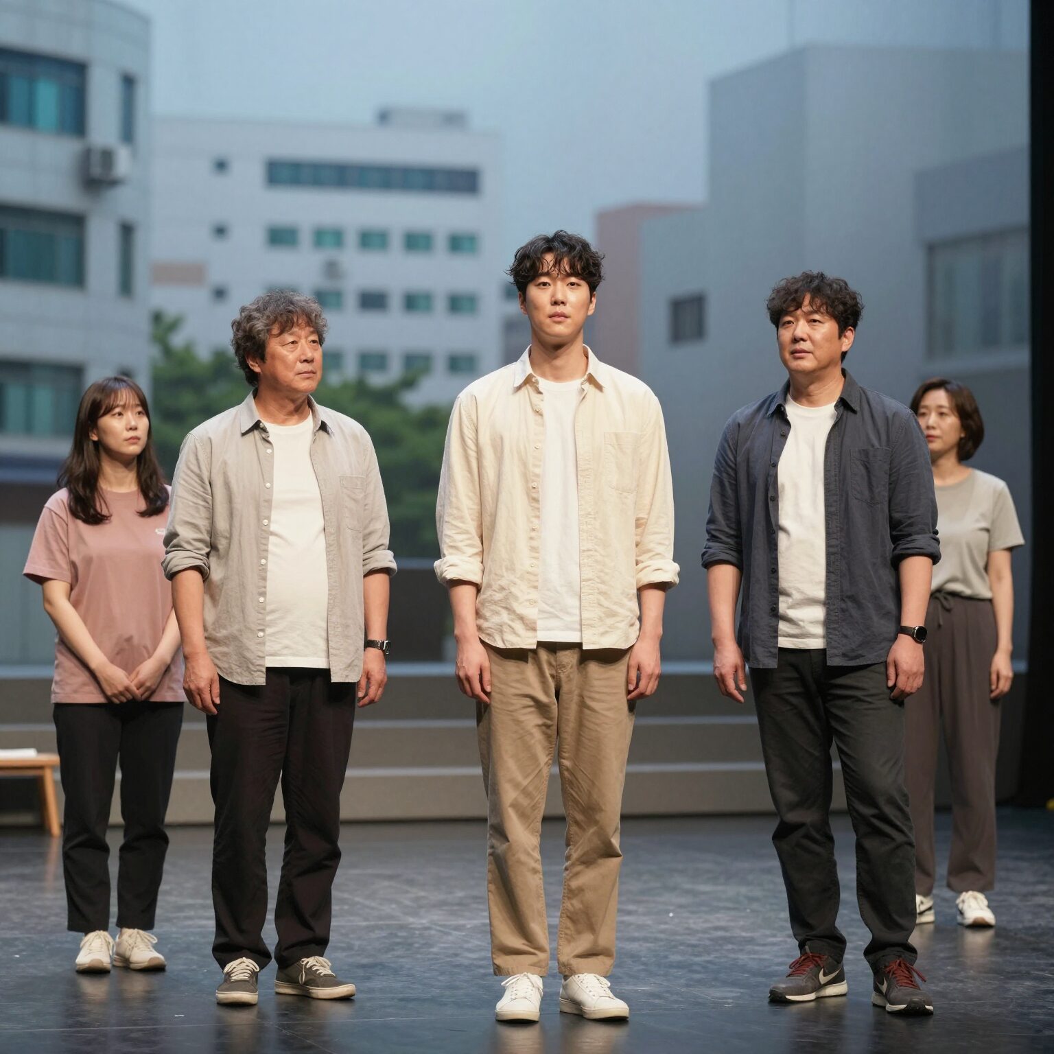 배우 최상엽이 연극 무대 위에서 열연하는 모습. 부모의 후광 없이 오직 실력으로 인정받은 신인 배우