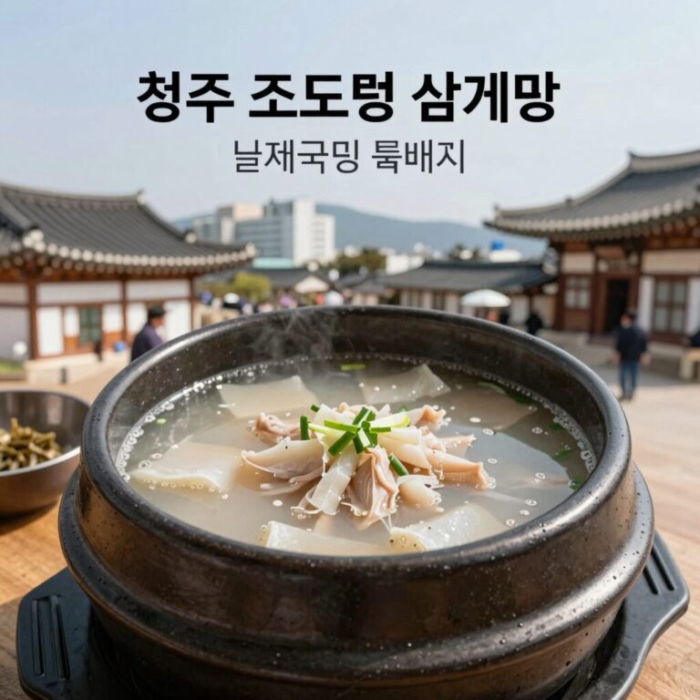 청주 조도령 삼계탕 들깨 국물 뚝배기