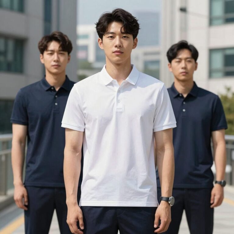 아이더 쿨리츠 아이스 남성 반팔 폴로 티셔츠 착용 모습 냉감 기능과 비즈니스 캐주얼 스타일