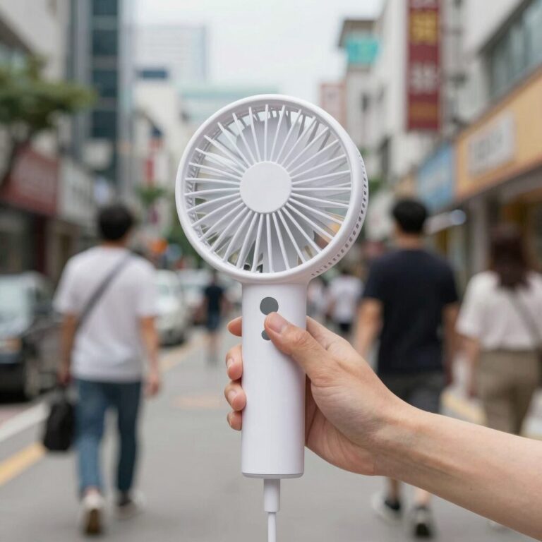 다이소 미니 선풍기 실사용 모습