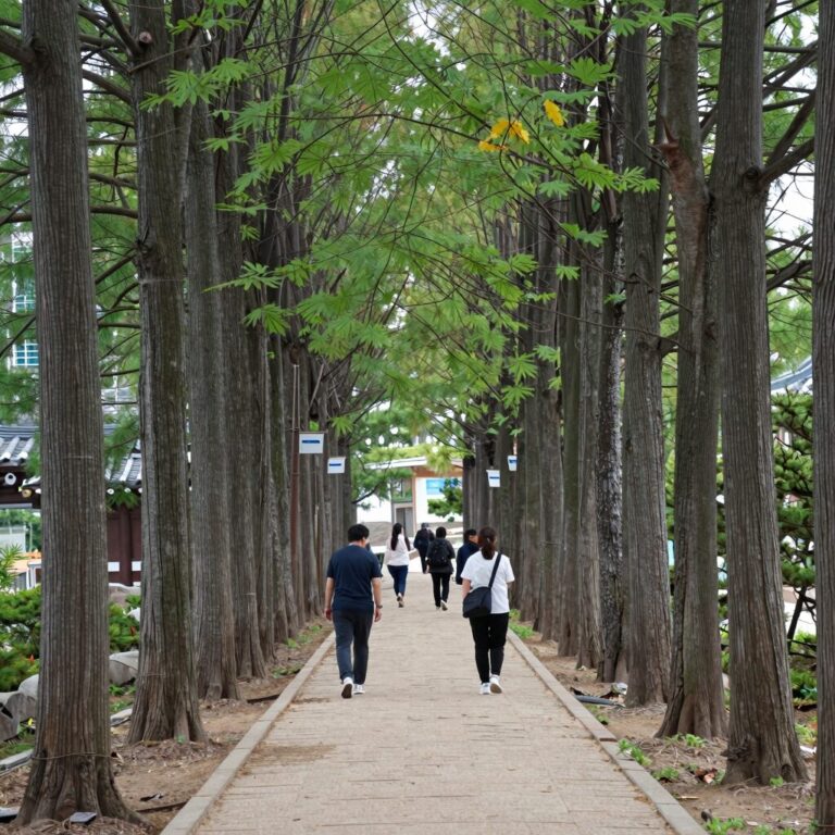 검마산 자연휴양림 전나무 숲길 전경