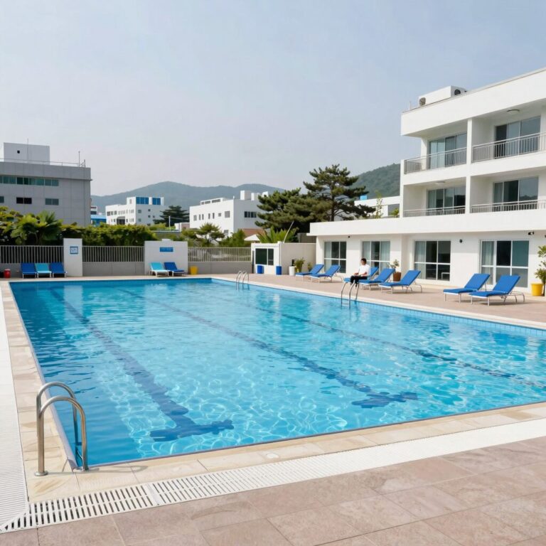 단체를 위한 독채 수영장 펜션 전경
