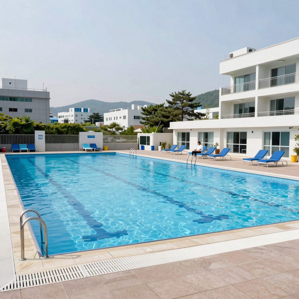 단체를 위한 독채 수영장 펜션 전경