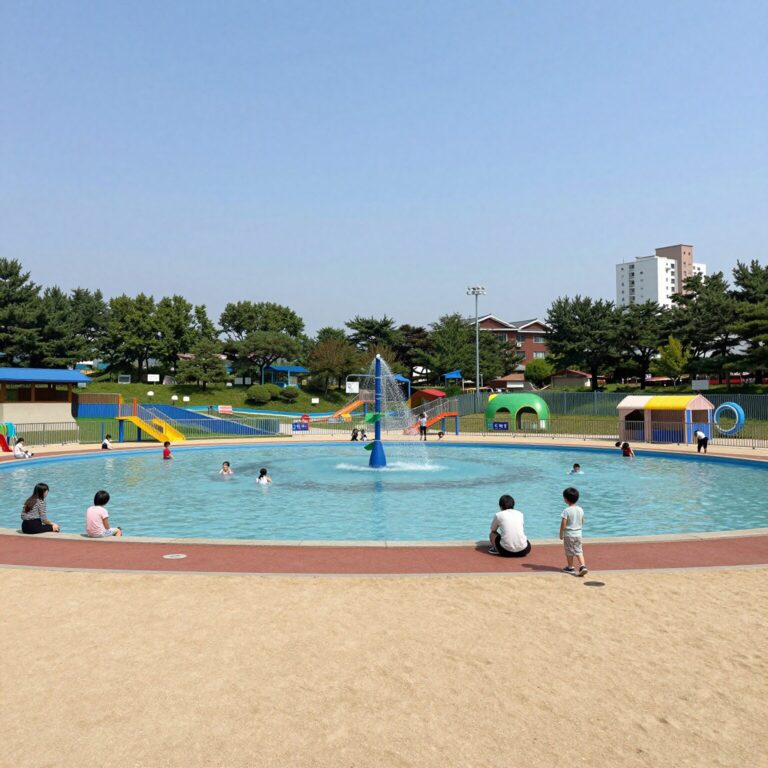 대전 한밭수목원 어린이 물놀이장 전경