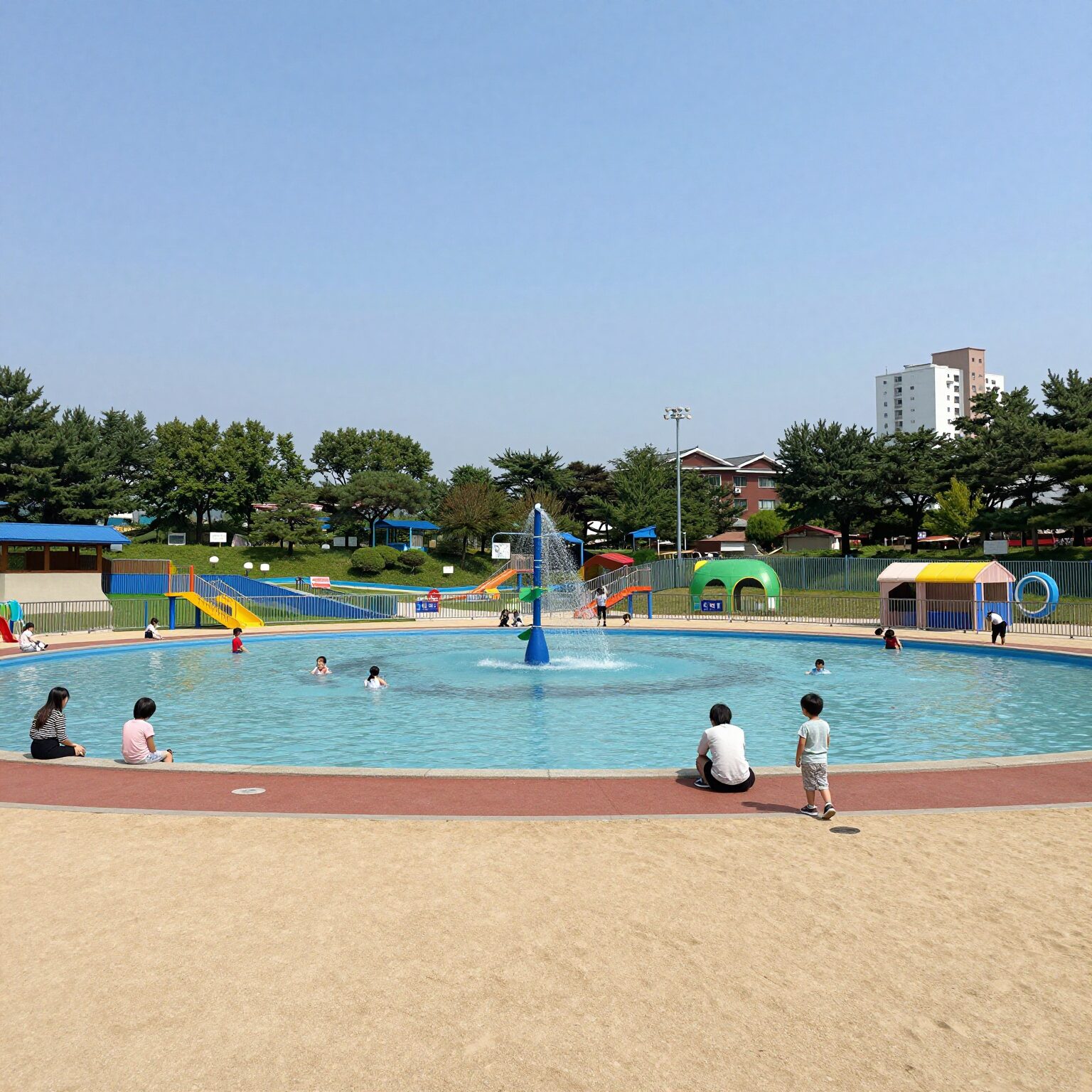대전 한밭수목원 어린이 물놀이장 전경