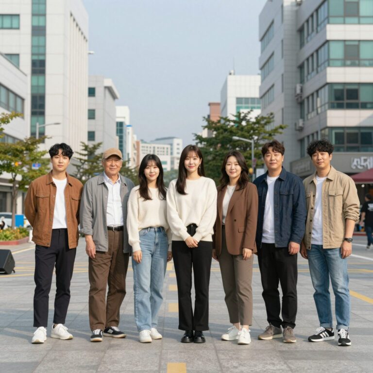 해피투게더 혼자가 아니어서 좋아 첫 방송 게스트 빈칸채우기 팀이 무대에 서 있는 모습