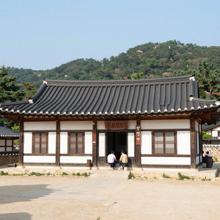 횡성펜션명문 외관과 자연 풍경