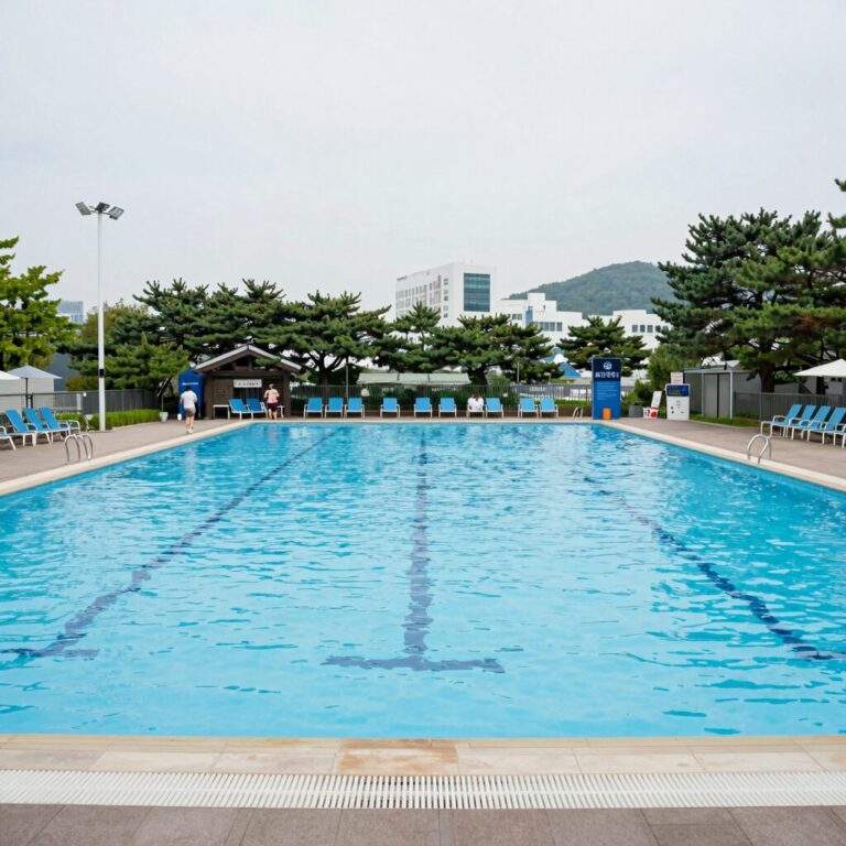 홍천 페리엔펜션 수영장 전경