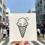아이스크림 도안 그리기 팁과 아이디어 손으로 그린 다양한 아이스크림 도안 예시