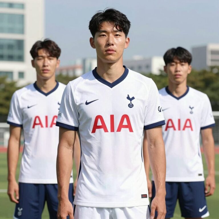 얀 폴 판 헤케 토트넘 유니폼 입고 포즈 취하는 모습