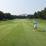 장흥 골프연습장 원스크린아카데미 내부 타석과 퍼팅 연습 공간