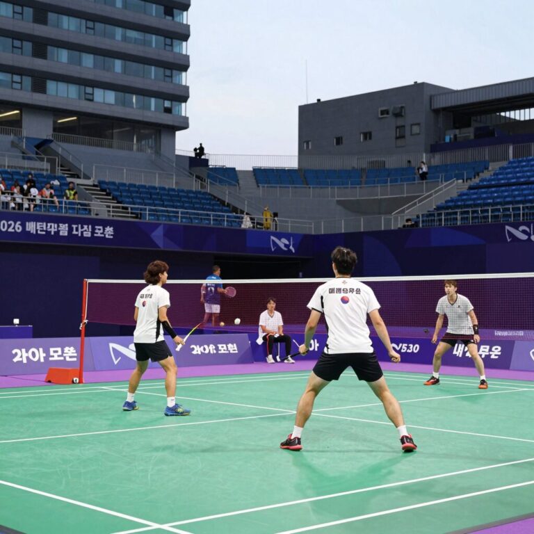 2026 배드민턴 일본오픈 경기장 전경과 한국 선수들