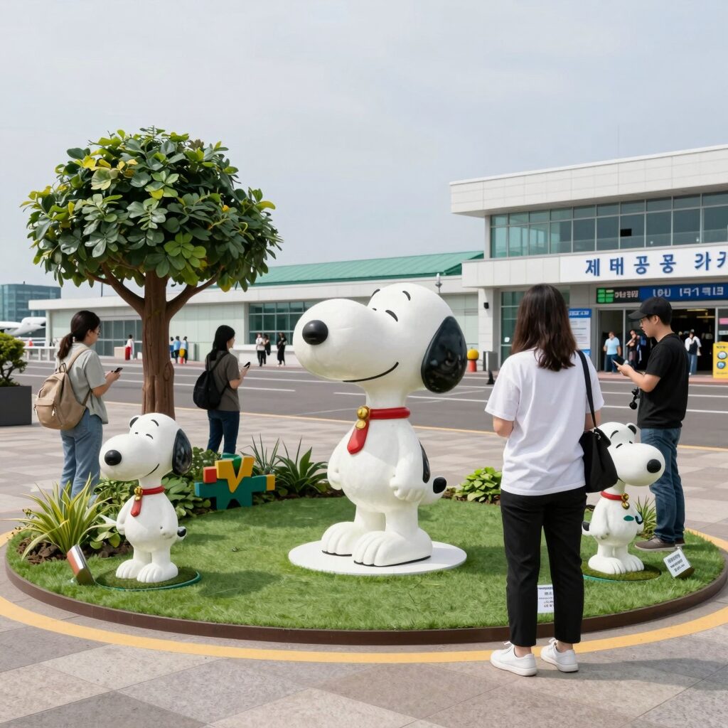 제주공항 스누피가든 팝업스토어 포토존