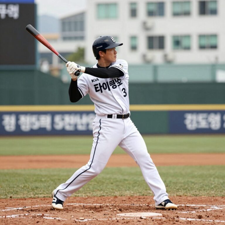 김도영 2026년 연봉 2억5천만원 부활을 꿈꾸는 KIA 타이거즈 3루수 타격 장면