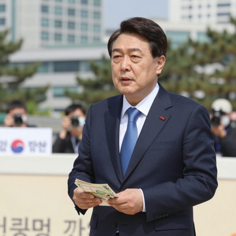 이재명 대통령이 민주당 전당대회 기탁금 인하를 제안하는 모습