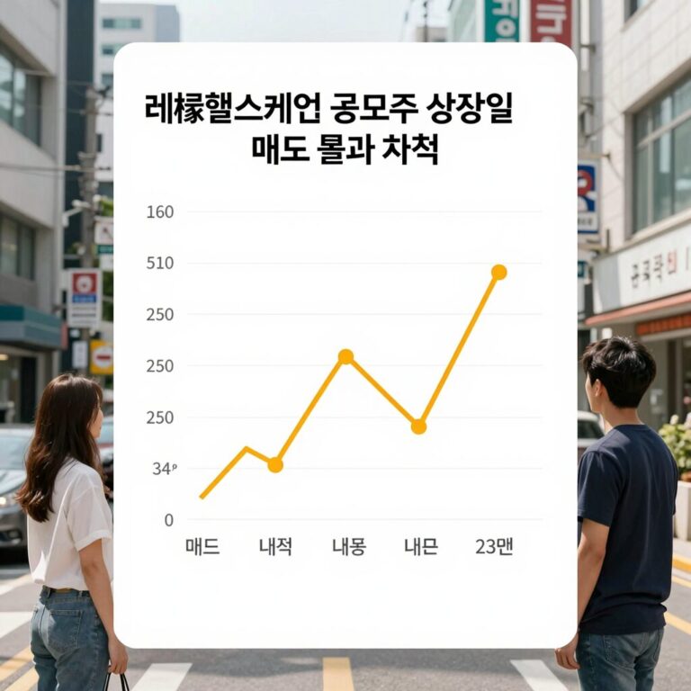레몬헬스케어 공모주 상장일 매도 결과 차트와 매도 내역