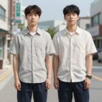 남자 마 반바지 린넨 소재 여름 스타일링