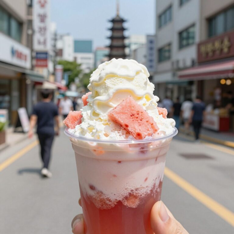 밀탑 빙수 밀크빙수와 수박빙수