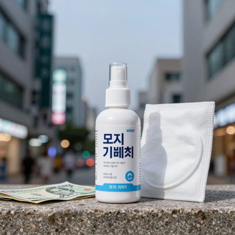 모기 기피제 스프레이와 밤 패치 구성품 사진