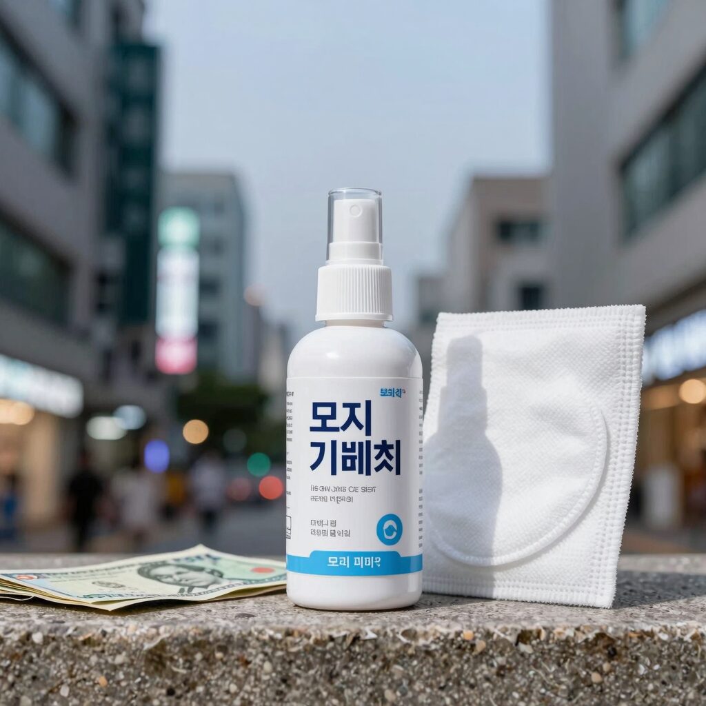 모기 기피제 스프레이와 밤 패치 구성품 사진