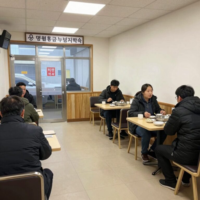 불광역 삼계탕 맛집 명월황금누룽지백숙 내부 깔끔한 인테리어와 4인석 테이블 모습
