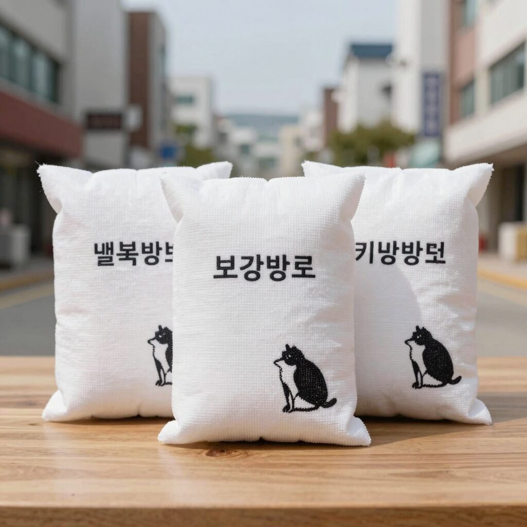 털복숭아 보관방법으로 키친타월에 개별 포장한 모습